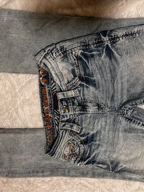 Rock Revival Light Wash Distressed Women's Jeans